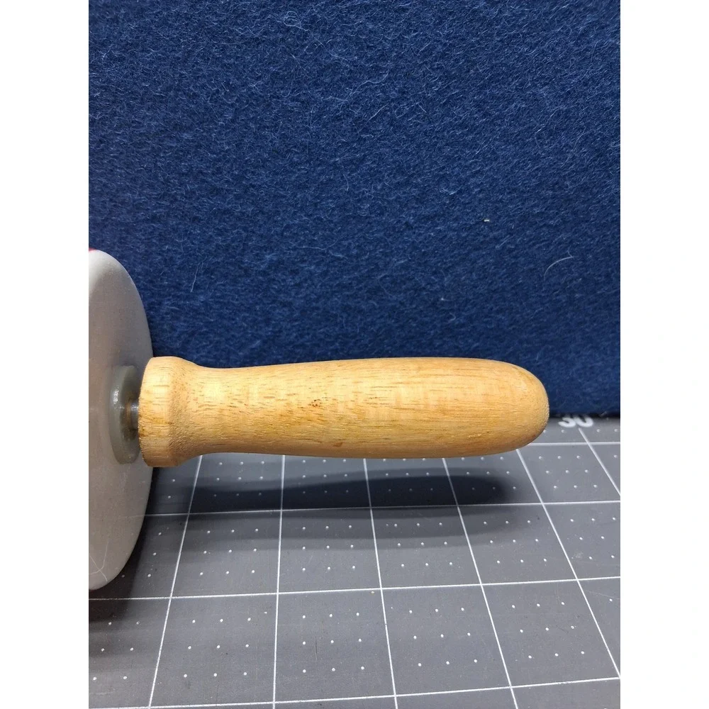 The Pioneer Woman Rolling Pin Red Gingham Ceramic Wood Handles Farmhouse Unused
